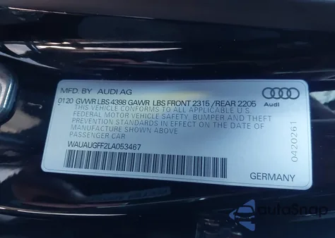 2020 Audi A3 Premium 40 Tfsi Front-Wheel Drive S Tronic z USA, uszkodzony, nr VIN WAUAUGFF2LA053467